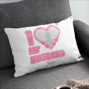 Almofada Decorativa Personalizado Eu Amo Meu Marido - Adicionar Fotogr