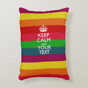 Almofada Decorativa Personalizado MANTENHA A CALMA E o seu texto para
