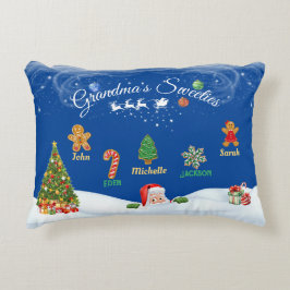 Almofada Decorativa Personalizado Natal 5 Nomes Docinhos da vovó