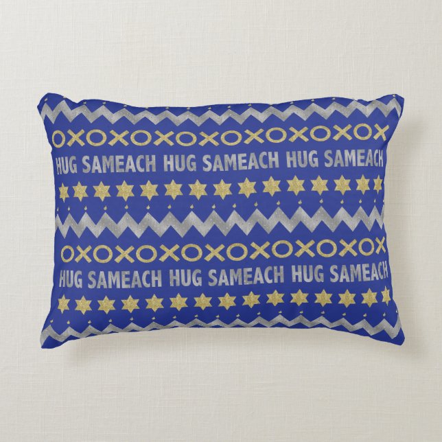 Almofada Decorativa Personalizar o Travesseiro "Hug Sameach" de Hanukk (Frente)