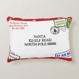 Almofada Decorativa Personalizar Papais noeis Vermelhos Flocos de Neve