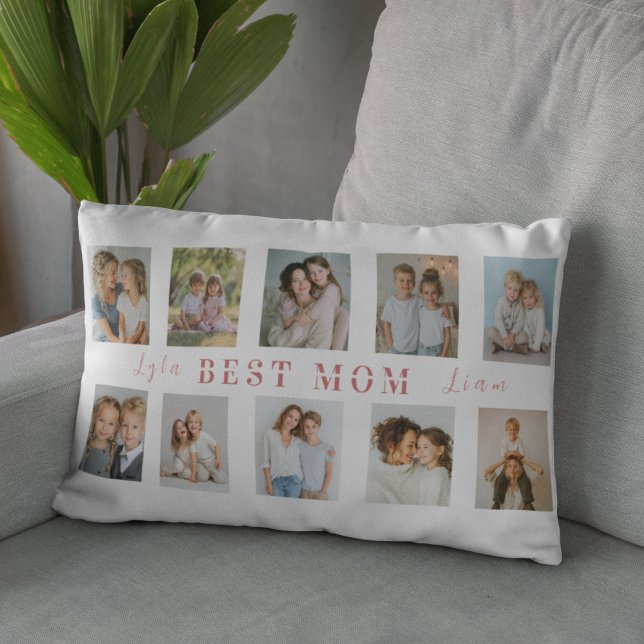 Almofada Decorativa Personalized Best Mom Pillow | Custom Photos (Criador carregado)