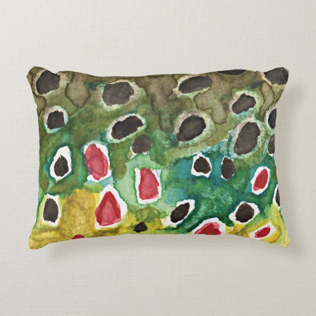 Almofada Decorativa Pesca de Mosca Marrom (Frente)