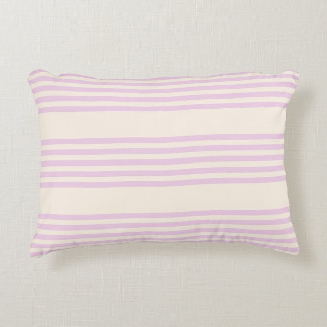Almofada Decorativa Pêssegos e creme com cinco faixas (Frente)