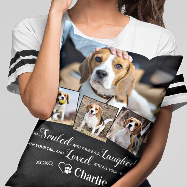 Almofada Decorativa Pet Memorial Poem Personalizado 4 Foto (Criador carregado)