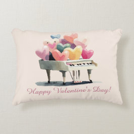 Almofada Decorativa Piano of Love Hearts Valentine's Day