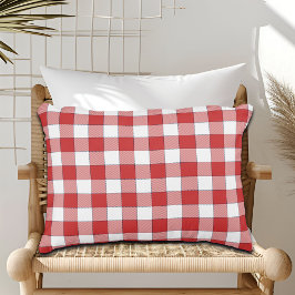 Almofada Decorativa Picnic branco equino elegante do interior checado