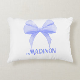 Almofada Decorativa Pillo de Ênfase de Arco Roxo do Coquette Name Pers