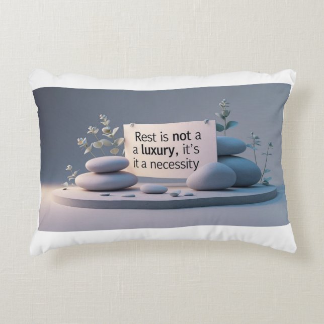 Almofada Decorativa Pillow - Self-Care Quote Throw Pillow (Frente)