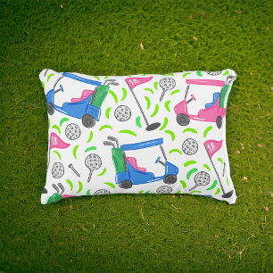 Almofada Decorativa Pílula de Golfe Verde Rosa