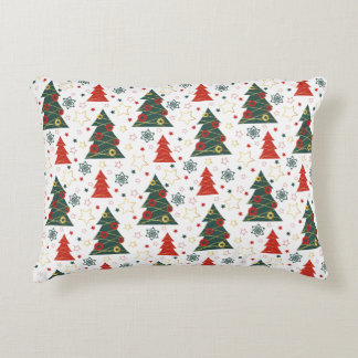 Almofada Decorativa Pinheiros Starry Dourados de Natal