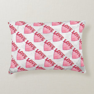 Almofada Decorativa Pink Love Heart Pattern