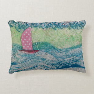 Almofada Decorativa Pink Polkadot Sail