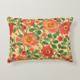Almofada Decorativa Pintagem aquosa padrão retrorfloral uniforme