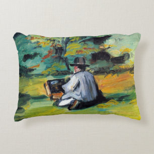 Almofada Decorativa Pintor em Trabalho por Paul Cezanne, Arte Fina Vin