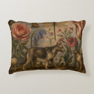 Almofada Decorativa Pintura a Óleo Botânica e Vida Selvagem da Florest
