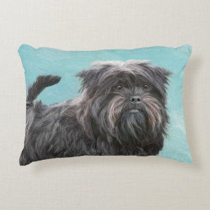 Almofada Decorativa Pintura de Affenpinscher - Arte de Cachorro Origin