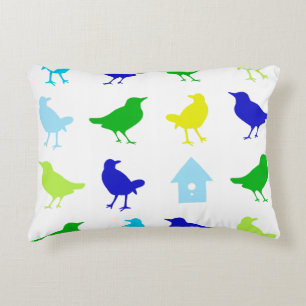 Almofada Decorativa Pintura de aves coloridas por Chariklia Zarris