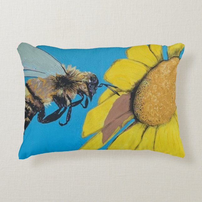 Almofada Decorativa Pintura de dança de jardim em um (Frente)