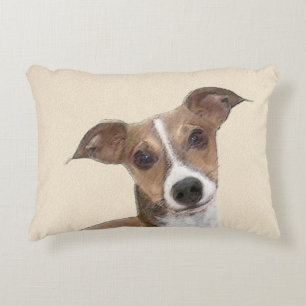 Almofada Decorativa Pintura em Greyhound Italiano - Arte de Cachorro O