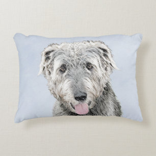 Almofada Decorativa Pintura em Wolfhound Irlandês - Arte em Cachorro O