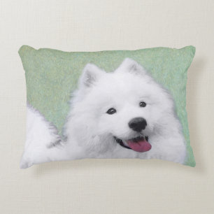 Almofada Decorativa Pintura Samoyed - Arte Cachorra Original