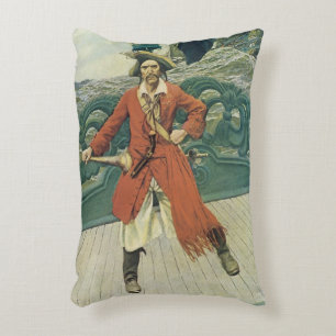 Almofada Decorativa Piratas Antigos, Capitão Keitt por Howard Pyle