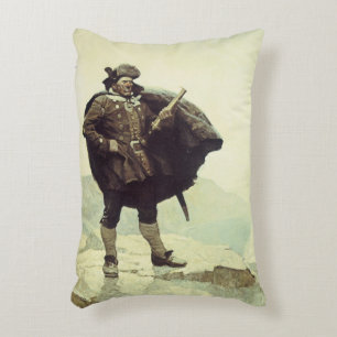 Almofada Decorativa Piratas Vintage, Capitão Bill Bones por NC Wyeth