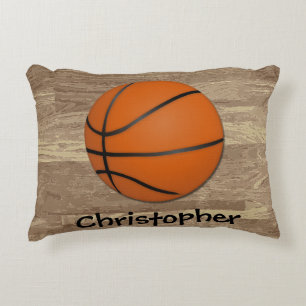 Almofada Decorativa Piso de Madeira de Basquete Personalizado