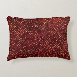 Almofada Decorativa Pixels Luxuosos Dourados Marrons, Elegantes, Moder