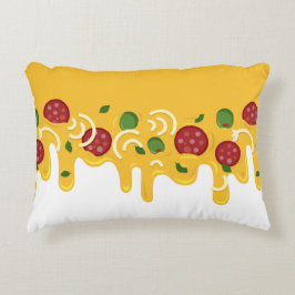 Almofada Decorativa Pizza de Queijo Derretido Divertida Retro Keto Fes