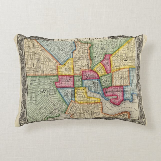 Almofada Decorativa Plano de Baltimore (Frente)