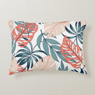 Almofada Decorativa Plantas Tropicais deixam Impressão de moda