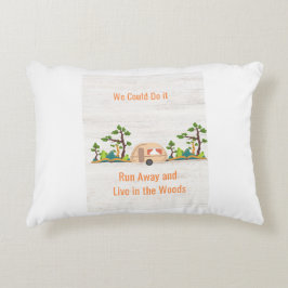 Almofada Decorativa Podemos fazê-lo, fugir e viver na floresta