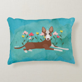 Almofada Decorativa Podenco Floral Podenco Azul