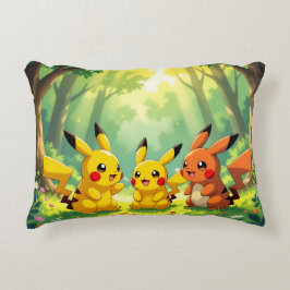 Almofada Decorativa Pokémon und seine Treue Freunde