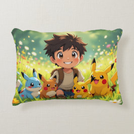 Almofada Decorativa Pokémon und seine Treue Freunde