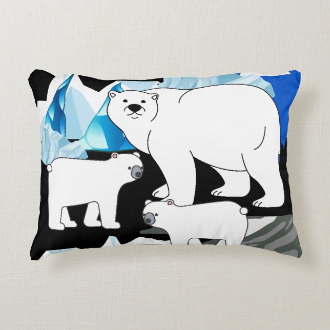 Almofada Decorativa Polar Bear Mãe (Frente)