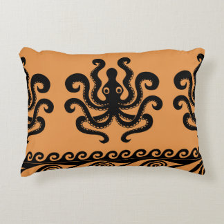 Almofada Decorativa Polvo grego antigo, padrão de onda