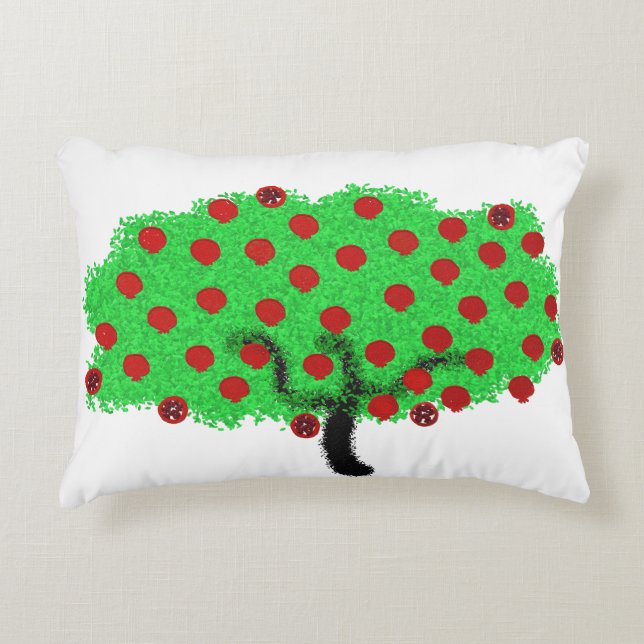 Almofada Decorativa Pomegranato espumante Tu B'Shvat Shavuot (Frente)
