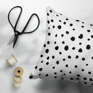 Almofada Decorativa Pontos Dalmáticos, Pontos Dalmáticos, Preto e Bran