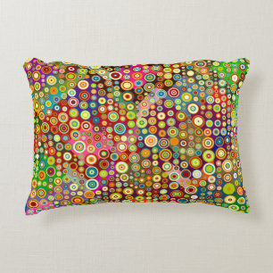 Almofada Decorativa Pontos Retro Coloridos + sua ideia