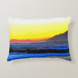 Almofada Decorativa Pôr do Sol Místico 