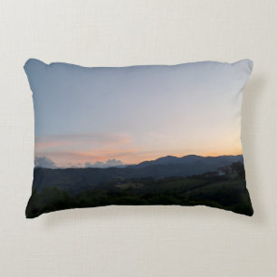 Almofada Decorativa Pôr do Sol nos Cárpatos – Fotografia de Montanha d