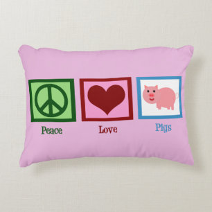 Almofada Decorativa Porcos do amor da paz