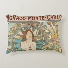 Almofada Decorativa Poster de Vintage Mont-Carlo por Alphonse Mucha