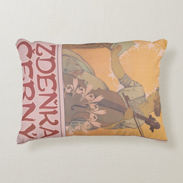 Almofada Decorativa Poster de Zdenka Cerny por Alphonse Mucha (Frente)