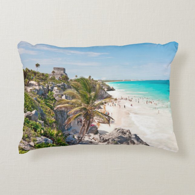 Almofada Decorativa Praia de Tulum (Frente)