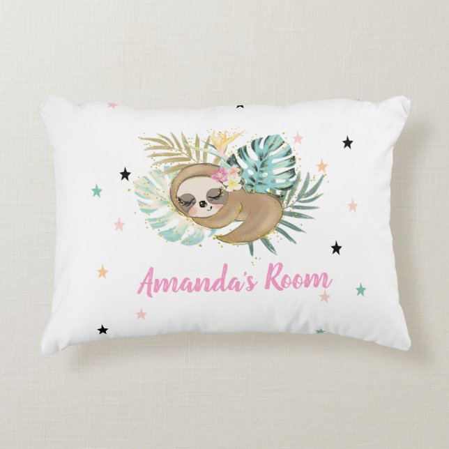 Almofada Decorativa Preguiça Fofo Dormindo,Estrelas,Princesa   (Frente)