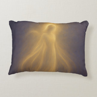Almofada Decorativa Presença Radiante Anjo de Luz Dourada